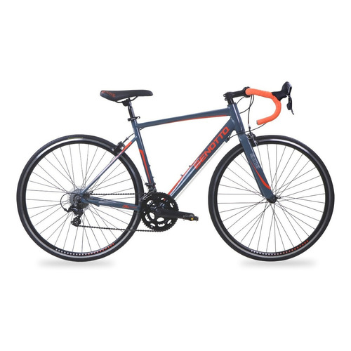 Bicicleta Benotto Ruta 590 R700 14v Aluminio Palancas Duales Color Gris/naranja Tamaño Del Cuadro 46.5