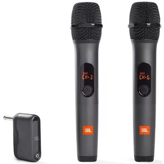 Jbl Sistema Inalámbrico 2  Micrófonos  Receptor Doble Canal Color Negro