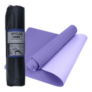 Mat Yoga Colchoneta Bicolor Pilates Fitness Tpe 6mm + Funda