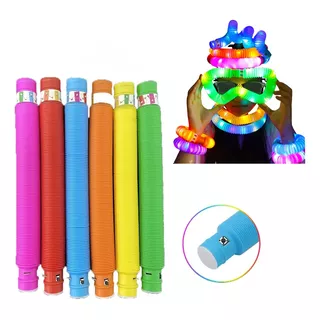 6pk Pop Fidget Tubes  Color Juguete Antiestrés Intermitente