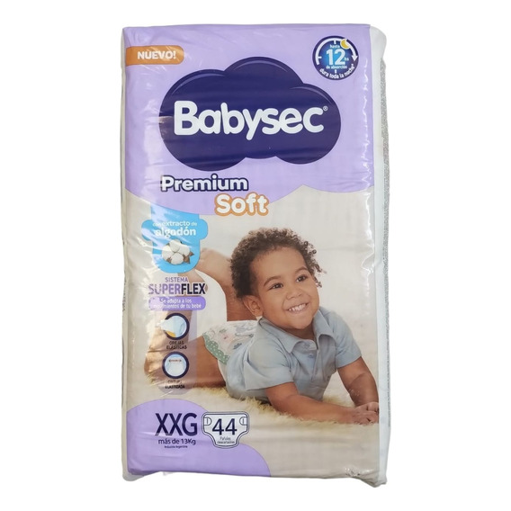 Pañales Babysec Premium Soft Xxg X 44 Unidades Más De 13kg