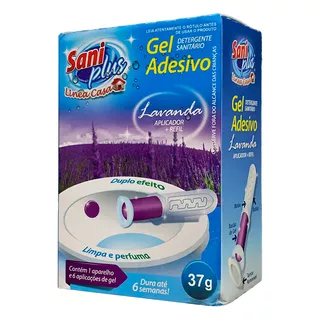 Gel Adesivo Sanitário Saniplus Lavanda 37g Aplicador + Refil