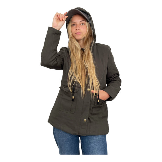 Customs Ba Camperas Mujer Parka Corderito Campera Invierno B