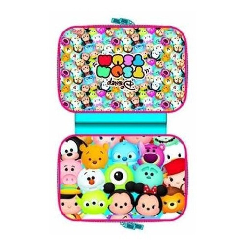 Cartuchera Rectangular Tsum Tsum Goma Eva 2 Cierres Color Multicolor