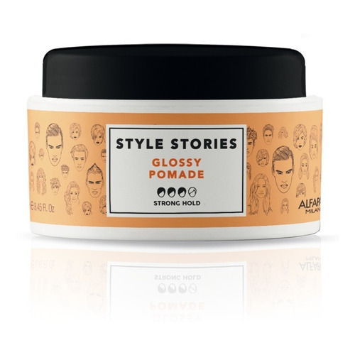 Glossy Pomade Cera Style Stories Alfaparf 100 Ml Fij. Fuerte