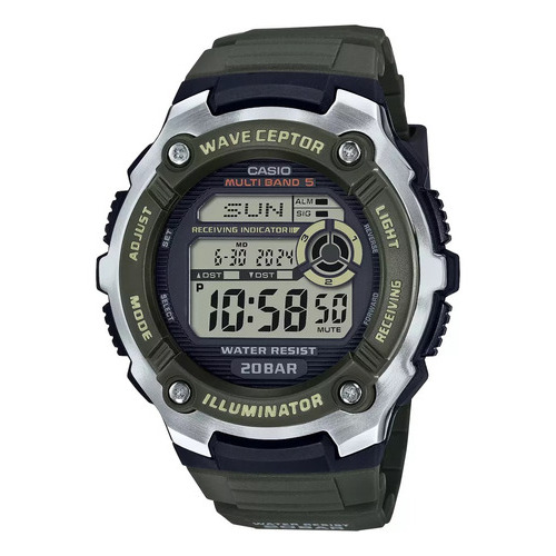 Reloj Casio Wv-200r-3a Para Hombre E-watch Color de la correa Verde