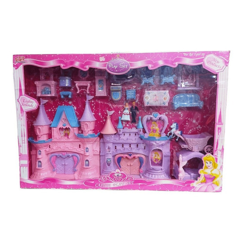 Castillo De Princesas Con Accesorios Con Luz Y Sonidos Color Rosa