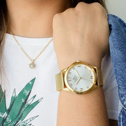 Relojes Para Mujer Reloj de Marca Relogio Feminino Dourado Joyeria