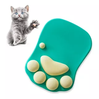 Mouse Pad Alfombrilla 3d Huella Garra Gato Ergonomico Verde