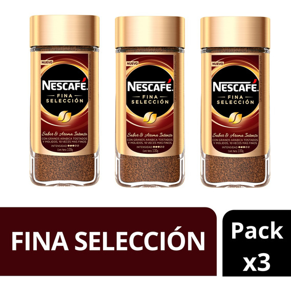  Café Nescafé® Fina Selección Frasco 100g X3