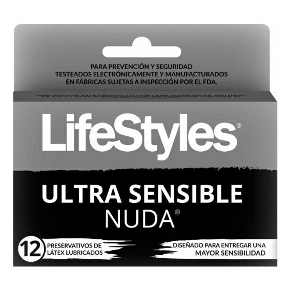 Preservativos Lifestyle Nuda Ultra Sensible X 12 Unidades