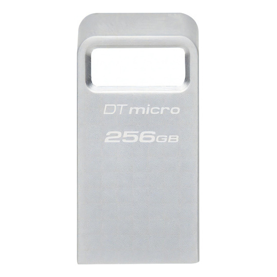 Memoria Usb 256gb Kingston Dt Micro Ultra Slim Metal Color Plateado Liso