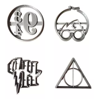 Cortantes Para Galletitas, Porcelana Fria Harry Potter X4