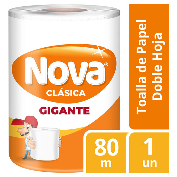 Toalla De Papel Nova Clasica Gigante 1 Un 80 Mt