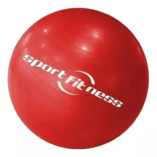 Balón Pilates Yoga Terapias Pelota Sportfitness 55cm Gym Abd Color Rojo