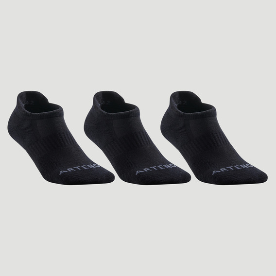 3 Pares Calcetines Deporte Adulto Cortos Negro Rs500 Artengo