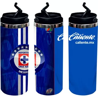 4 Diseños Termo Skinny Equipo Futbol Cruz Azul Tipo 400ml