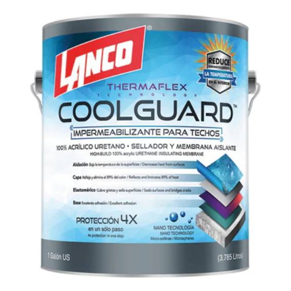 Sellador Impermeabilizante De Techo Coolguard Lanco Aislante