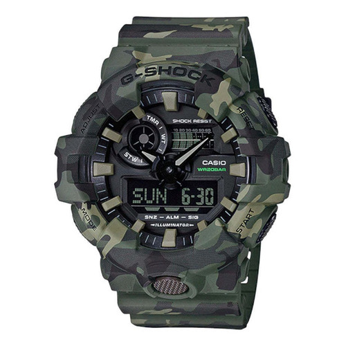 Reloj Casio G-shock Ga-700cm-3adr Hombre Color de la correa Gris Color del bisel Gris Color del fondo Gris