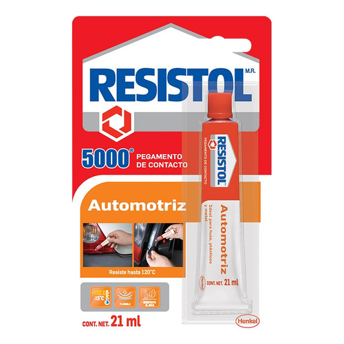 Resistol 5000 Automotriz Pegamento De Contacto Tubo 21ml Color Transparente