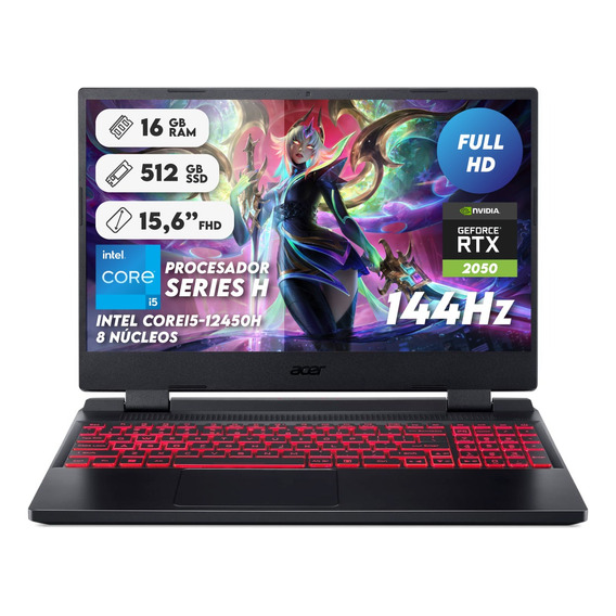 Portatil Gamer Acer Nitro I5 12450h 16gb 512gb + Nvidea Rtx