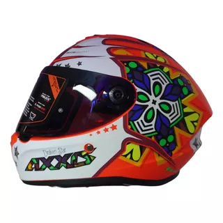 Casco Moto Integral Axxis Draken Star Naranja 