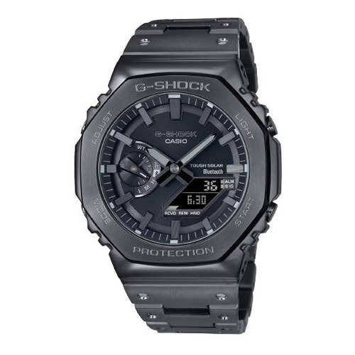 Reloj Casio G-shock GM-B2100BD-1ADR *bluetooth E Solar correa color negro bisel color negro Color de fondo negro