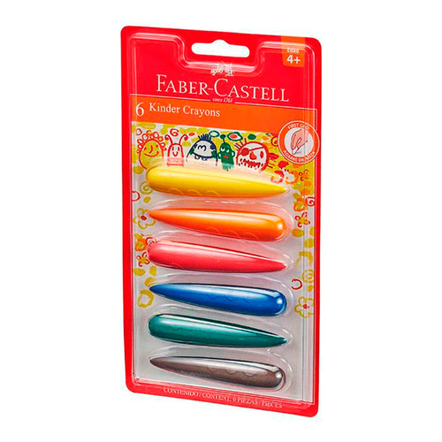 Faber-castell Crayones Ceras Iniciales Cohete Por 6 Colores
