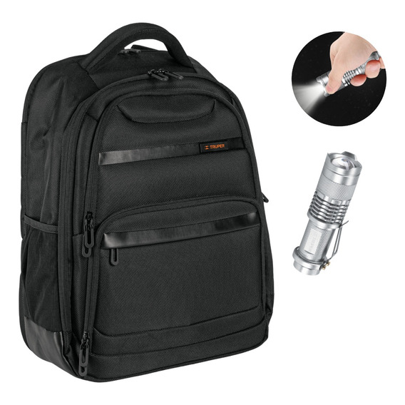 Kit Mochila Camping Truper, Linterna De Mano Led 40lm Truper