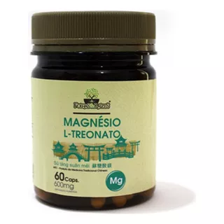 Magnésio L-treonato 600mg Folhas E Raizes Sabor Sem Sabor