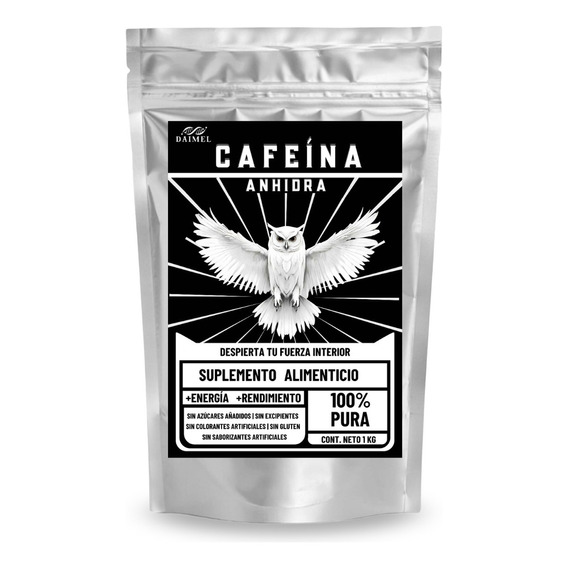 Cafeína Anhidra Premium 100% Pura 1 Kilo Sabor Natural Sabor Sin Sabor