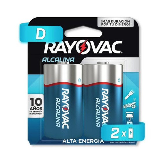 Pila Rayovac Alcalina D Con 2 Unidades 1.5v 813-2la.01