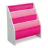 Rack Para Libros Blanco Y Rosado  Rosa