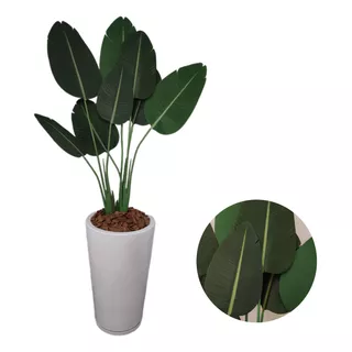 Planta Artificial Bananeira Com Vaso Cone Polietileno 