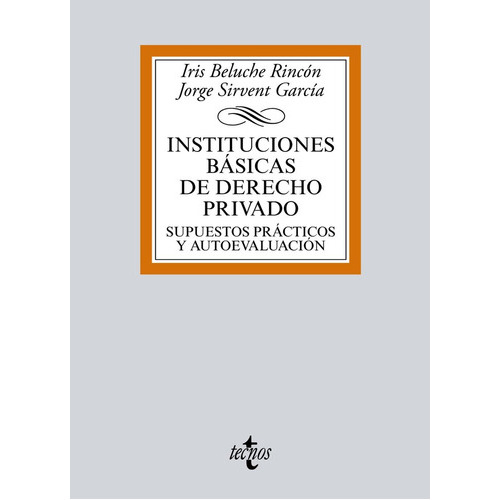 Instituciones Bãâ¡sicas De Derecho Privado, De Beluche Rincón, Iris. Editorial Tecnos, Tapa Blanda En Español