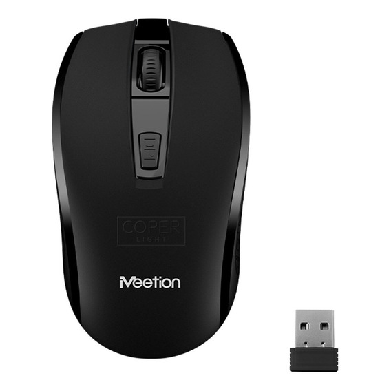 Mouse Meetion Portátil Bluetooth Inalambrico R560 Febo Color Black