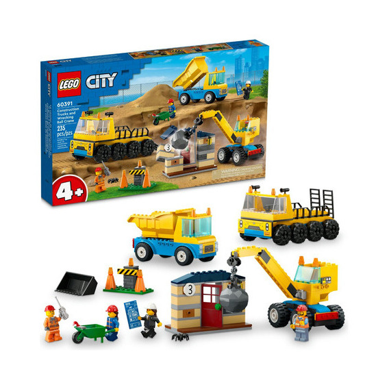 Kit Lego City 60391 Camiones De Construcción Y Grúa 235 Pz