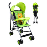 Carriola De Paseo Confety World Lion 1047a Paseo Verde Claro Con Chasis Color Gris