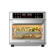 Horno Airfryer Suono 25l Multifunción Freidora De Aire Panel Digital 1700w Plateado