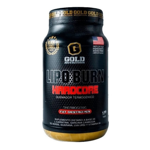 Lipo Burn Gold Nutrition Quemador De Grasa Natural Sabor N/A