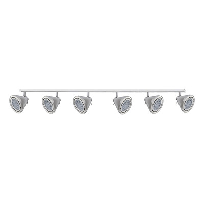 Riel 2 Metros 6 Spot Conico Blanco Apto Led Ar111 Moderno 