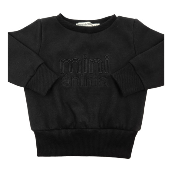 Buzo Classic Frisa Mini Anima Invierno Bebe Kids Negro