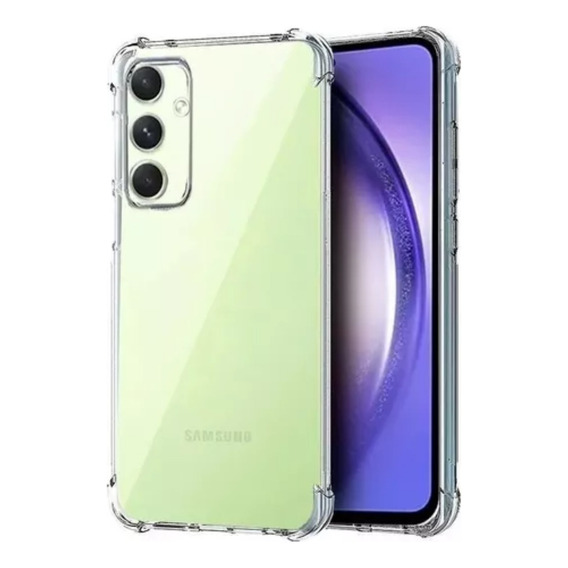 Funda Tpu Antigolpes Transparente Para Samsung  + Vidrio