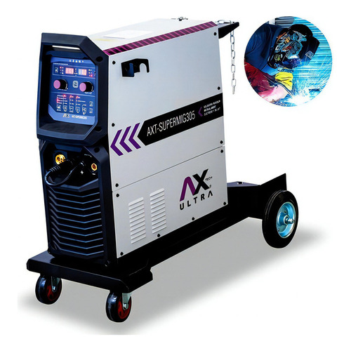 Axt-supermig305 Soldadora Inversor Microalambre 300a 220v 3f Color Gris con negro Frecuencia 60 Hz