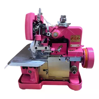 Maquina Costura Overlock Semi Industrial Chinesinha Gn1-core Cor Rosa 220v