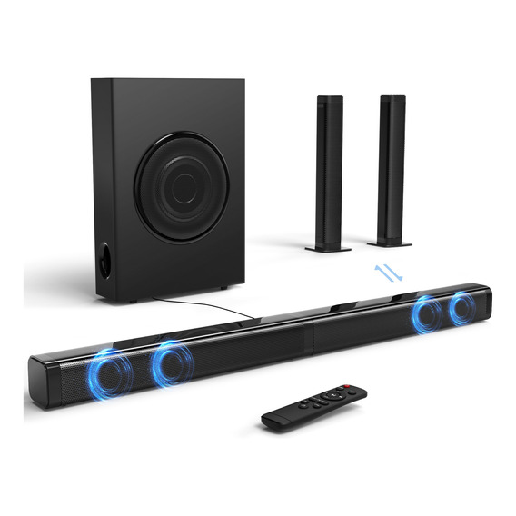 Barra De Sonido 2.1 Canales Con Subwoofer 120w Home Theatre