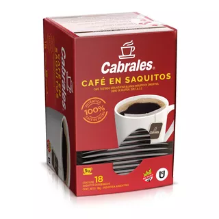 Café Cabrales Clásico En Saquitos 5 Gr X 18 Saquitos