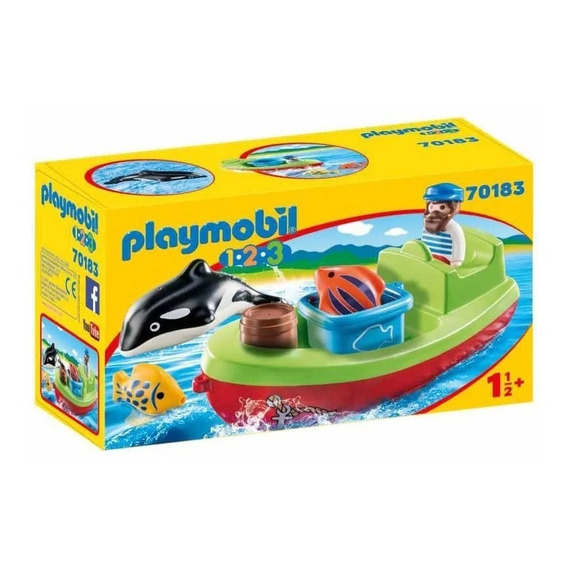 Playmobil Linea 1 2 3 - 70183 Pescador Con Bote 