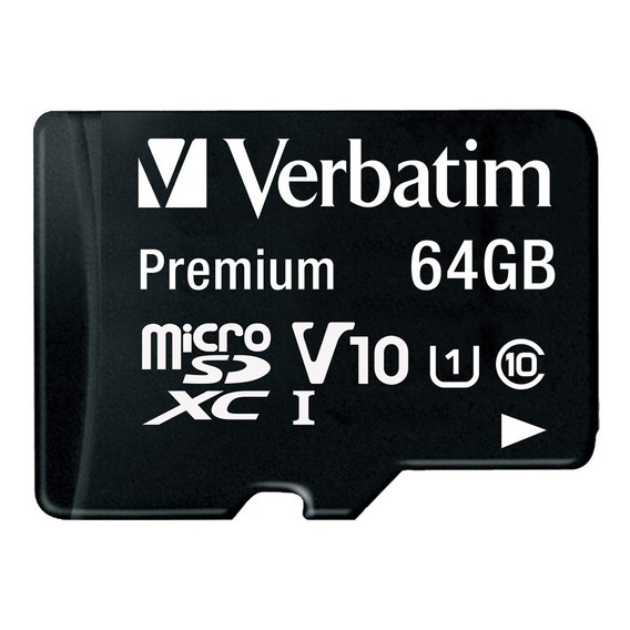 Memoria Micro Sd Xc 64 Gb Verbatim Clase 10 Cel Tablet 44084