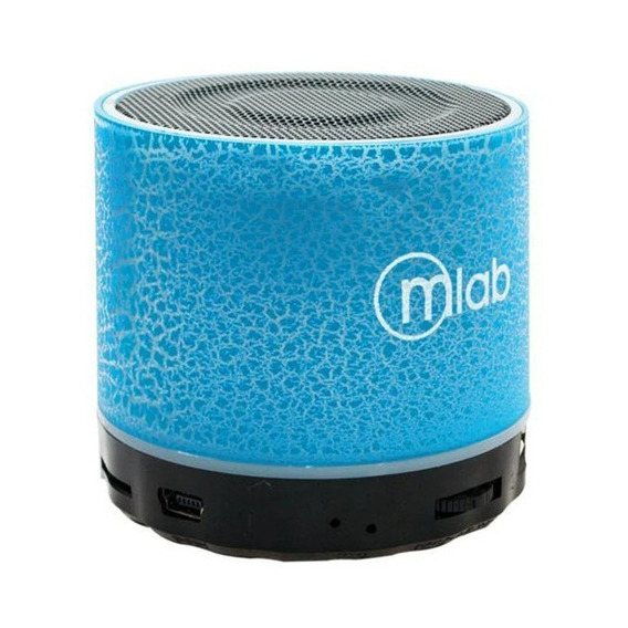 Parlante Bluetooth Microlab Mini Cilindro Color Azul